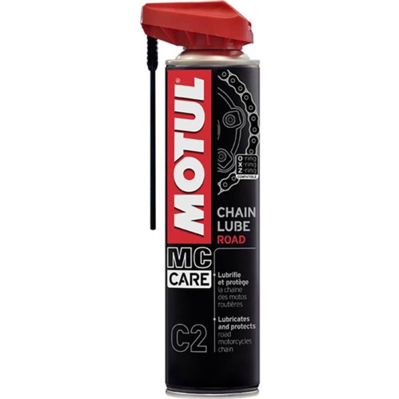 MOTUL C2 CHAIN LUBE ROAD (AEROSOL 400ML)
GRAISSE CHAINE / MOTEUR 102981-MOTUL C2 CHAIN LUBE ROAD (AEROSOL 400ML) GRAISSE CHAINE / MOTEUR origine MOTUL 