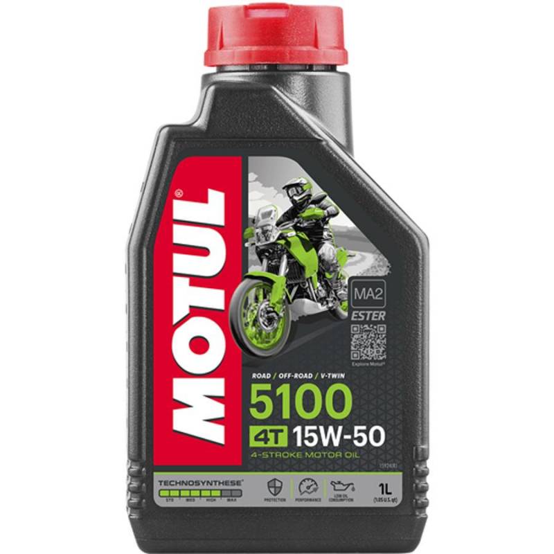 HUILE MOTEUR 4T MOTUL 5100 15W50 (1L) 104080- HUILE MOTEUR MOTUL 5100 15W50 4T (1L) origine MOTUL 