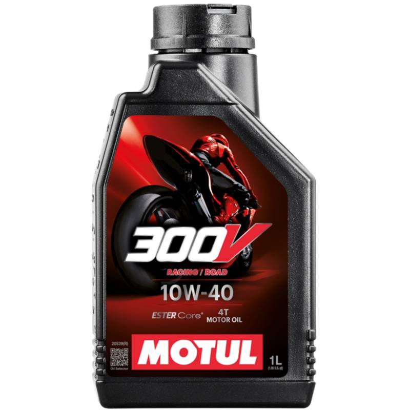 HUILE MOTEUR MOTUL 300V 4T 10W40 (1L) HUILE MOTEUR 4T MOTUL 300V FACTORY LINE 10W40 (1L)
 origine MOTUL 
