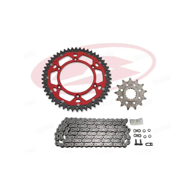 KIT CHAINE ALU 13X48/520-114 BETA RR 4T 400/430/450/480/498 (2014-2019) - CHAINE 520 O RING.RENFORCEE KIT CHAINE ALU 13X48/520-114 BETA RR 4T 400/430/450/480/498 (2014-2019) - CHAINE 520 O RING.RENFORCEE avec Attache Rapide origine BETA -DISPO