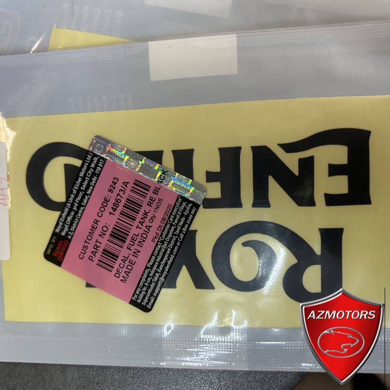 148673/C - STICKERS ROYAL ENFIELD NOIR  (Royal Enfield) 148673/C - STICKERS ROYAL ENFIELD NOIR  (Royal Enfield) origine ROYAL ENFIELD -DISPO