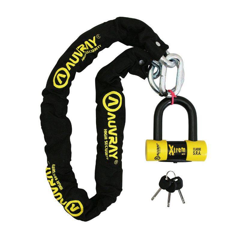 ANTIVOL A CHAINE AUVRAY X.LOCK 1.20M LASSO MAILLON DIAM 12 mm AVEC U XTREM MINI 52x65mm (DIAM 16 mm) (U CLASSE SRA) ANTIVOL A CHAINE AUVRAY X.LOCK 1.20M LASSO MAILLON DIAM 12 mm AVEC U XTREM MINI 52x65mm (DIAM 16 mm) (U CLASSE SRA) origine AZMOTORS -DISPO
