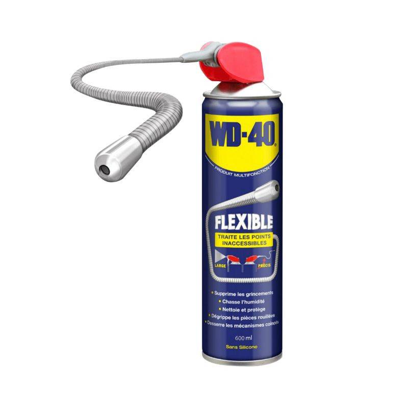 LUBRIFIANT WD-40 MULTIFONCTIONS (AEROSOL 600ml) AVEC FLEXIBLE LUBRIFIANT WD-40 MULTIFONCTIONS (AEROSOL 600ml) AVEC FLEXIBLE origine AZMOTORS -DISPO