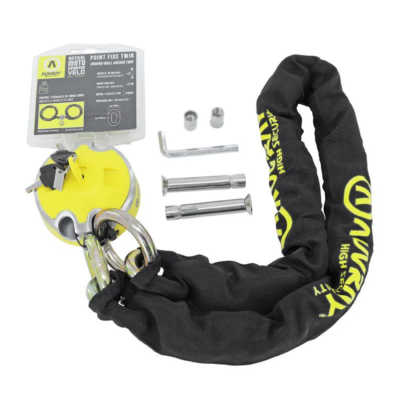 ANTIVOL A CHAINE AUVRAY XTREM PROTECT ENSEMBLE CHAINE LASSO 120 + PFT MAILLON DIAM 13.5mm (CLASSE SRA CHAINE) ANTIVOL A CHAINE AUVRAY XTREM PROTECT ENSEMBLE CHAINE LASSO 120 + PFT MAILLON DIAM 13.5mm (CLASSE SRA CHAINE) origine AZMOTORS 