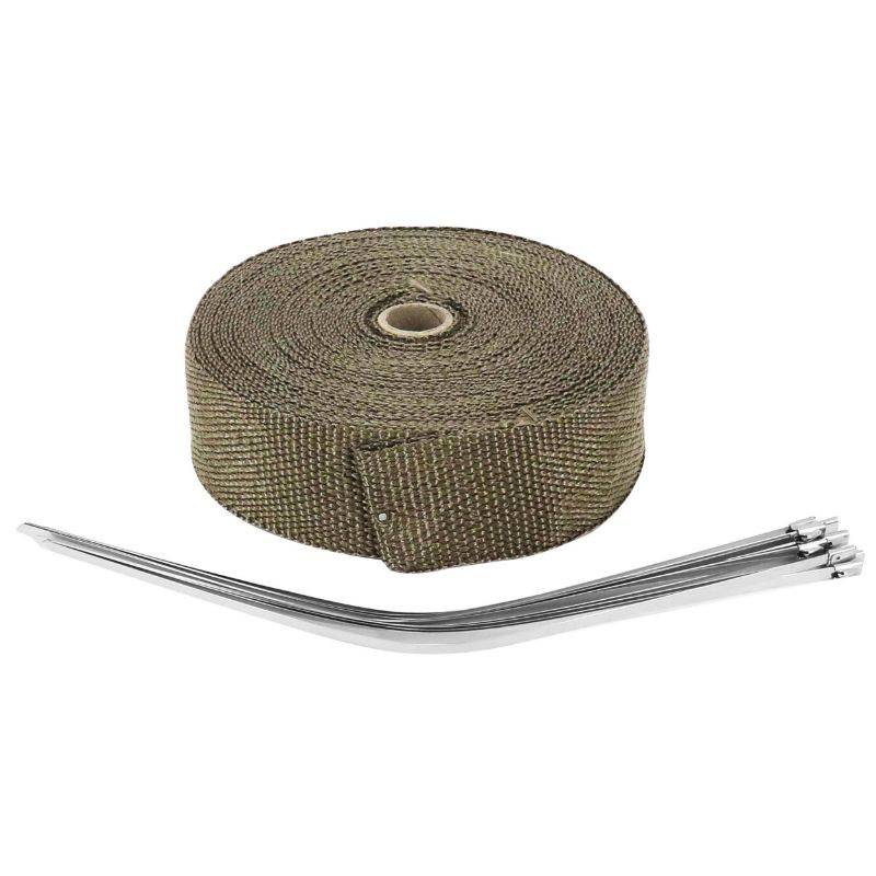 BANDE THERMIQUE ISOLANTE POUR ECHAPPEMENT MOTO MARRON LONGUEUR 15 M LARGEUR 50 mm (LIVREE AVEC 10 ATTACHES) BANDE THERMIQUE ISOLANTE POUR ECHAPPEMENT MOTO MARRON LONGUEUR 15 M LARGEUR 50 mm (LIVREE AVEC 10 ATTACHES) origine VOGE -DISPO