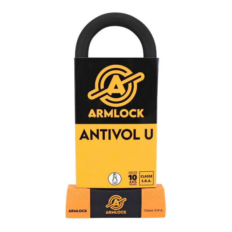 ANTIVOL U ARMLOCK CK3 NOIR/ORANGE 85 x 250 mm (DIAM 18 mm) (CLASSE SRA) ANTIVOL U ARMLOCK CK3 NOIR/ORANGE 85 x 250 mm (DIAM 18 mm) (CLASSE SRA) origine AZMOTORS -DISPO