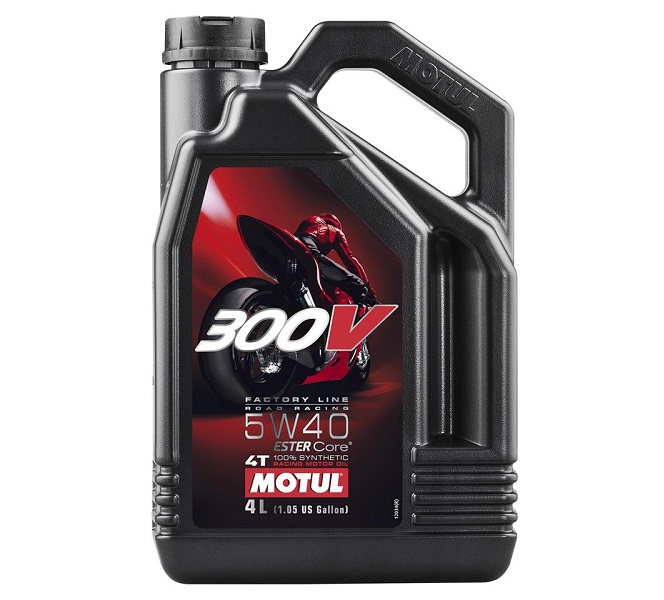 HUILE MOTEUR 4T MOTUL 300V 5W40 (4L)
 104115 - HUILE MOTEUR 4T MOTUL 300V 5W40 (4L) origine MOTUL 