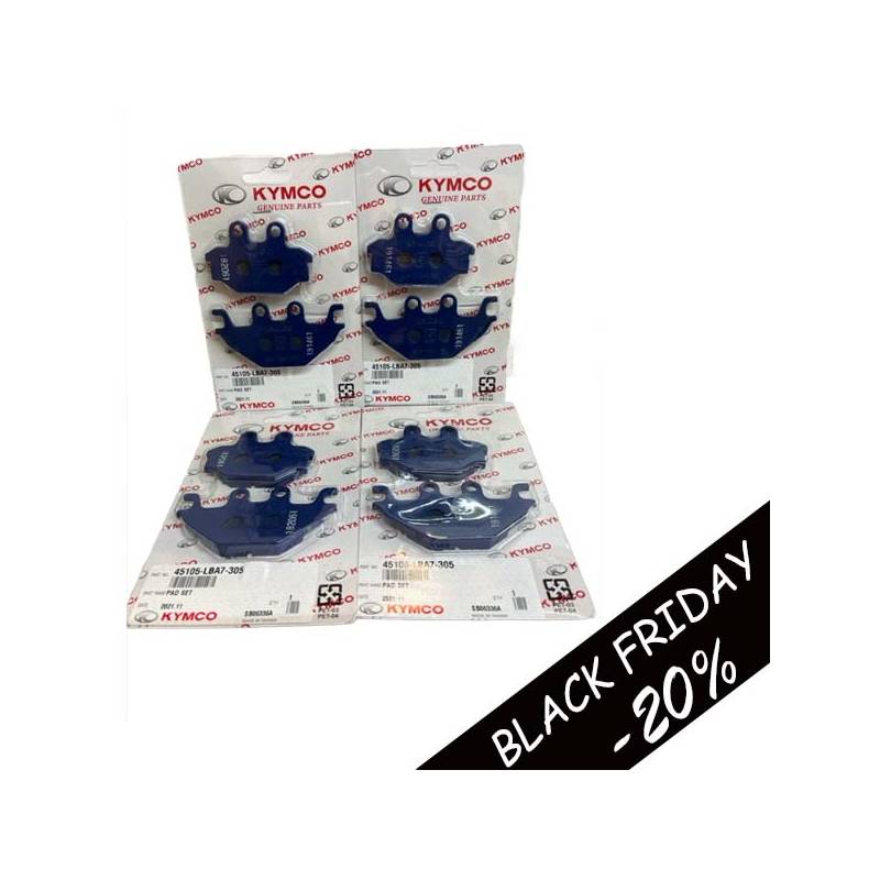 LOT JEU DE PLAQUETTES DE FREIN AV/AR KYMCO 45105-LBA7-305 X4 / LOT DE 4 JEUX DE PLAQUETTES 
Remise Black Friday! -10% dés maintenant sur votre article préféré! 110e au lieu de 139.60e! origine AZMOTORS -DISPO
