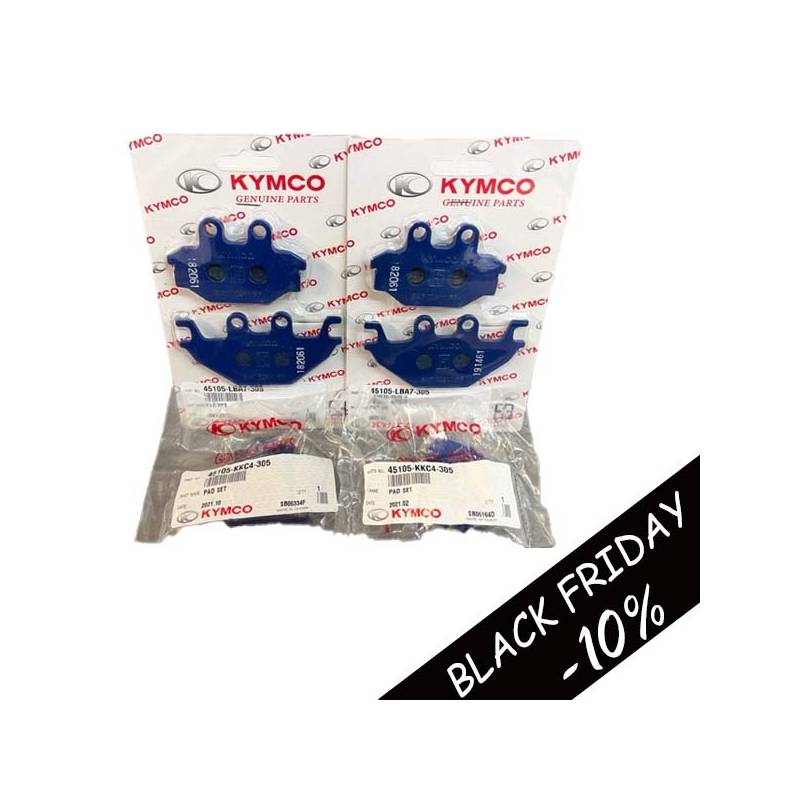LOT JEU DE PLAQUETTES DE FREIN AV/AR KYMCO 45105-LBA7-305 X2 ET 45105-KKC4-305 / LOT DE 4 JEUX DE PLAQUETTES
Remise Black Friday! -10% dés maintenant sur votre article préféré!
94e au lieu de 104,70e! origine AZMOTORS -DISPO