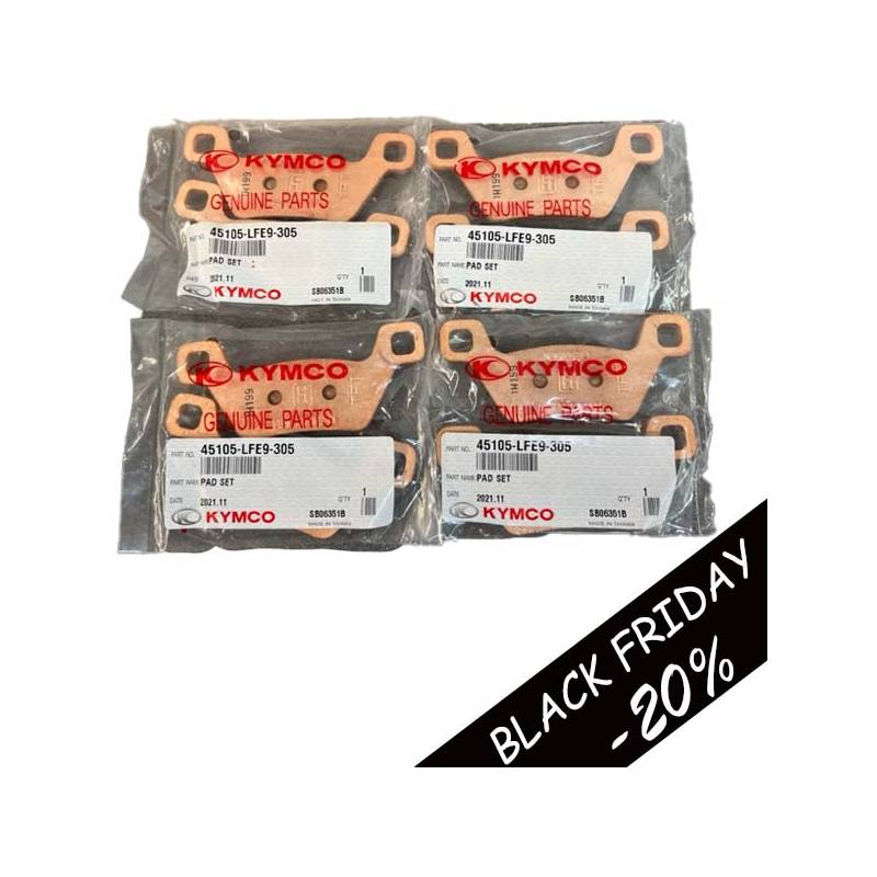 LOT JEU DE PLAQUETTES DE FREIN AV/AR KYMCO 45105-LFE9-305 X4 / LOT DE 4 JEUX DE PLAQUETTES Remise Black Friday! -20% dés maintenant sur votre article préféré! 110e au lieu de 139.60e! origine AZMOTORS -DISPO