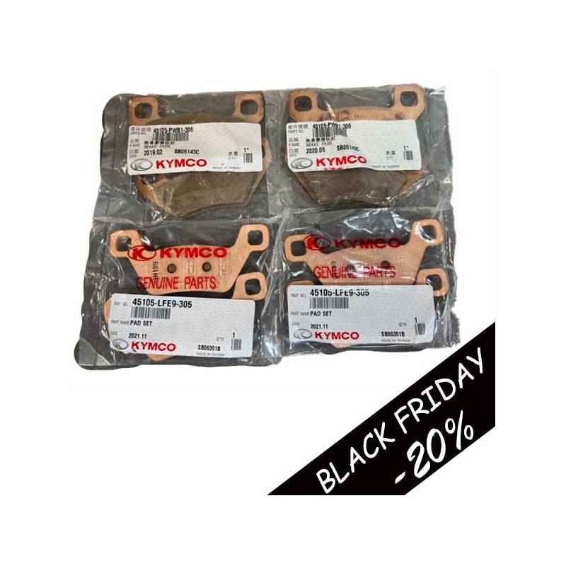 LOT JEU DE PLAQUETTES DE FREIN AV X 2/AR X 2 KYMCO 45105-LFE9-305 X2 / 45105-PWB1-306 X2 / LOT DE 4 JEUX DE PLAQUETTES Remise -20% dés maintenant sur votre article préféré! 150e au lieu de 199,60e! origine AZMOTORS -DISPO