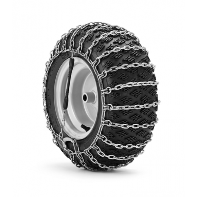 HUSQVARNA CHAINES À NEIGE Carrée pour riders roues 165X60-8 CHAINES A NEIGE  CARREE POUR RIDERS ROUES 165X60-8 16 PAIR,SQUARE- R 200/300-SERIES MODELS HUSQVARNA origine HUSQVARNA -DISPO