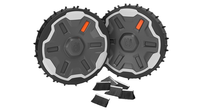 KIT DE ROUES ARRIERES LOURDES et BALAIS HUSQVARNA KIT DE TERRAIN pour 305E NERA,310E NERA,405X NERA,410XE NERA,320 NERA,,430X NERA,450X NERA origine HUSQVARNA -DISPO