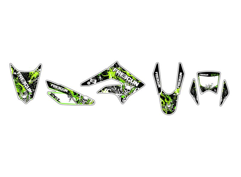 KIT DECO FREEGUN FIREHEAD VERT KUTVEK Beta RR/SM50 - 14/15/16 KIT DECO FREEGUN FIREHEAD VERT KUTVEK Beta RR/SM50 - 14/15/16 origine BETA 