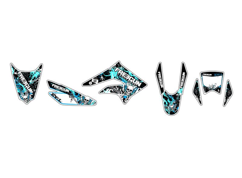 KIT DECO FREEGUN BLEU KUTVEK Beta RR50 KIT DECO FREEGUN BLEU KUTVEK Beta RR/SM50 - 14/15/16 origine BETA 
