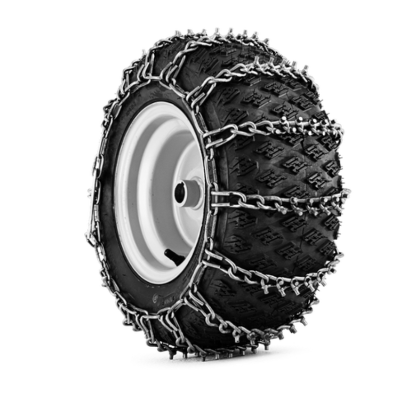 Chaînes à neige Husqvarna pour rider roues 165X60-8 CHAINES A NEIGE HUSQVARNA POUR RIDER ROUES 165X60-8 18X8.5-8  LA PAIRE POUR TRACTEURS HUSQVARNA origine AZMOTORS -DISPO
