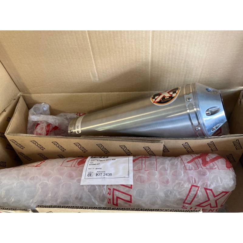 ECHAPPEMENT IXIL MXU 500 (SAUF INJECTION) TUBE + SILENCIEUX LIGNE ECHAPPEMENT IXIL pour KYMCO MXU 500 CARBU
Silencieux de gamme QRACE, quad - ovale inox race origine KYMCO -DISPO