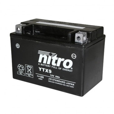 BATTERIE NTX9 NITRO SLA (ALTERNATIVE) BATTERIE EQUIVALENT YTX9-BS origine NITRO -DISPO