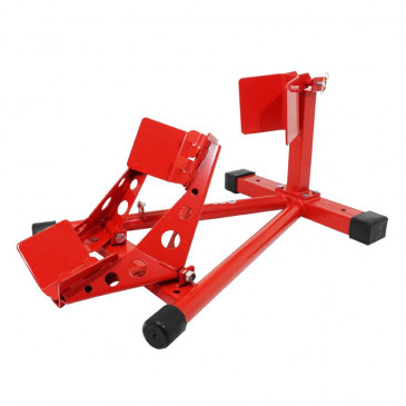BLOQUE/CALE/ETAU DE ROUE MOTO P2R AVANT AUTO-BLOQUANT ACIER ROUGE BLOQUE/CALE/ETAU DE ROUE MOTO P2R AVANT AUTO-BLOQUANT ACIER ROUGE origine AZMOTORS 
