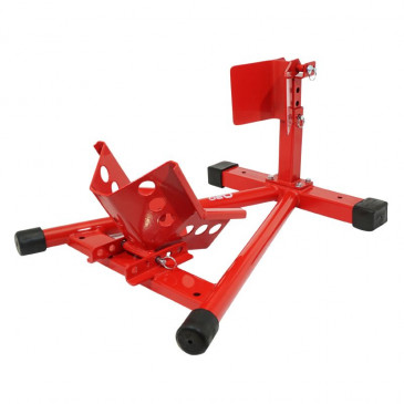 BLOQUE/CALE/ETAU DE ROUE MOTO P2R AVANT AUTO-BLOQUANT REGLABLE ACIER ROUGE BLOQUE/CALE/ETAU DE ROUE MOTO P2R AVANT AUTO-BLOQUANT REGLABLE ACIER ROUGE origine AZMOTORS -NDISPO