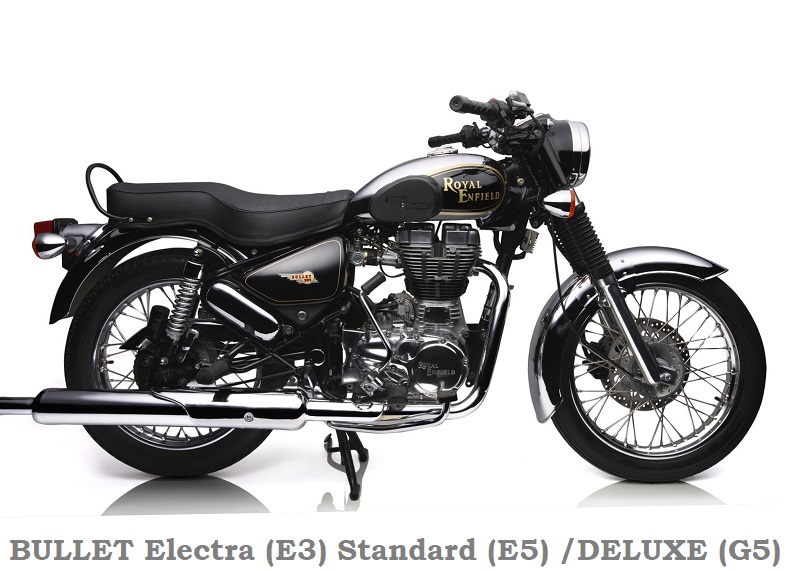 Pieces ROYAL ENFIELD BULLET ELECTRA (E3) STANDARD (E5)/ DELUXE(G5) (E3) BLACK/FOREST GREEN/MARSH GREY (2013-2016)