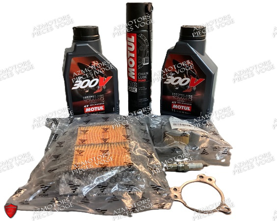 PACK REVISION FILTRES/BOUGIES VOGE 300 RALLY + HUILE MOTUL 7100 10W40 (2L) KIT RÉVISION FILTRES COMPLET VOGE VOGE 300 RALLY AVEC HUILE MOTUL 300V 10W40 (2L) origine VOGE -DISPO