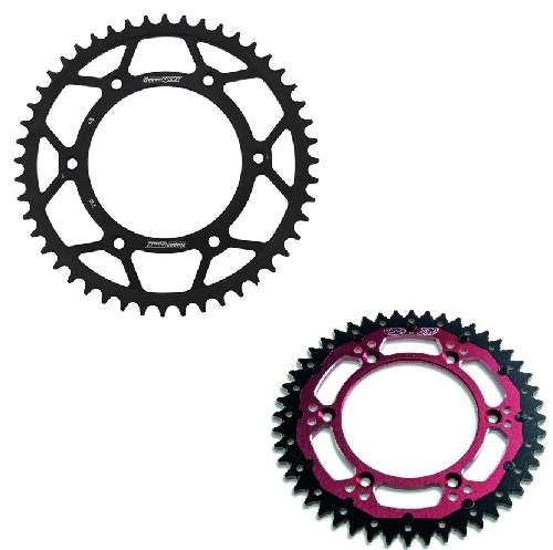 COURONNE BETA 47/51 COURONNE ALU / ACIER BETA ANODISE ROUGE 47 A 51 DENTS origine BETA 