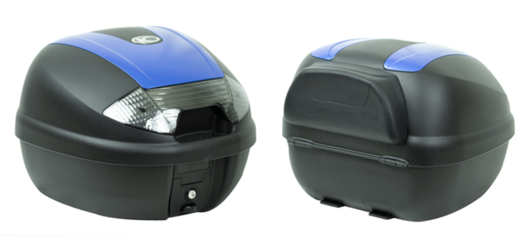 TOP CASE 30L KYMCO DARK BLUEBERRY CB640MA + DOSSERET (Assembles) KYMCO KA-01-0482-TOP CASE 30L KYMCO + CAPOT DARK BLUEBERRY + DOSSERET (Assemblés ) origine KYMCO 