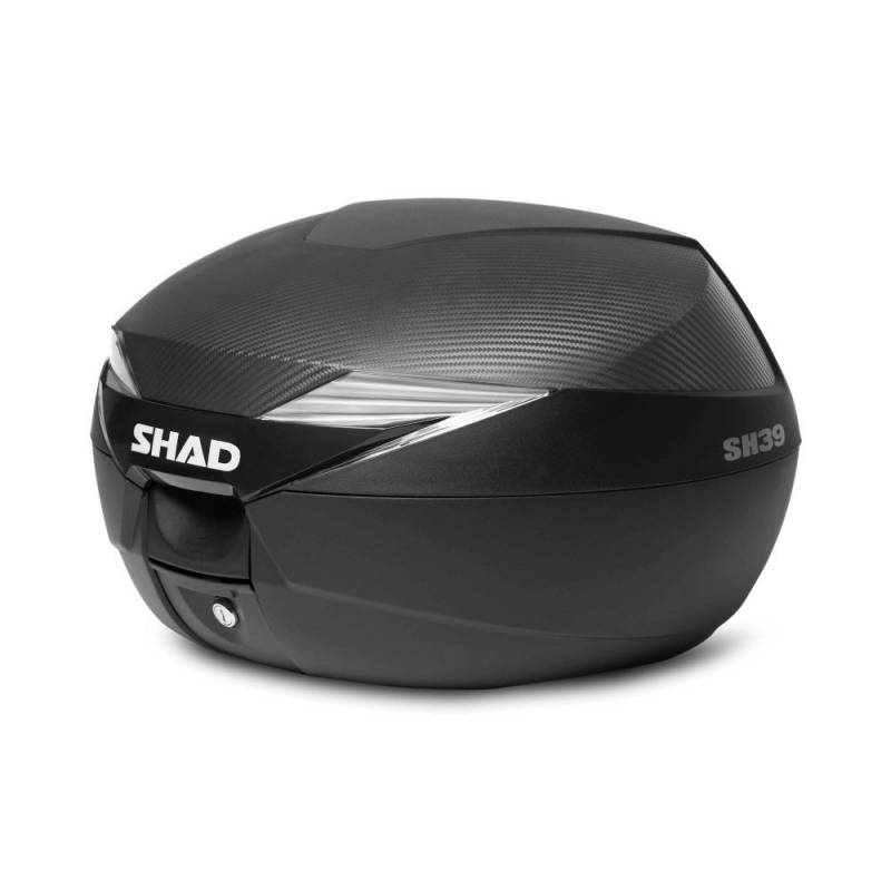 TOP CASE SHAD SH39 CARBON capacité pour un casque intégral ou deux casques : intégral et jet. origine VOGE -DISPO
