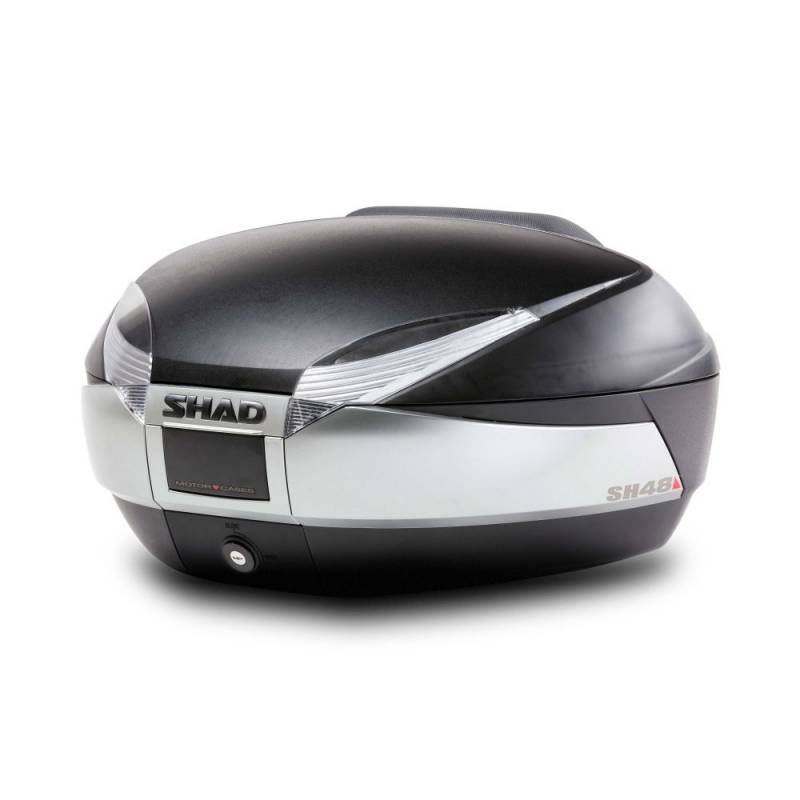 TOP CASE SHAD SH48 NEW TITANIUM Pouvant accueillir deux casques modulables origine VOGE -DISPO