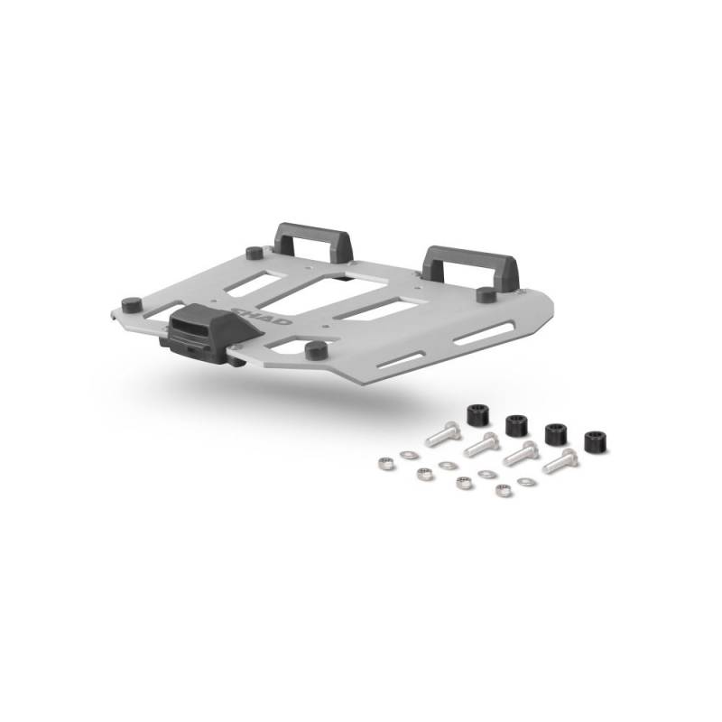 PLATINE ALUMINIUM SHAD + KIT VISSERIE Platine en aluminium solide de 5 mm et découpée au laser qui permet un design innovant et fonctionnel : meilleure intégration à la moto et des points d