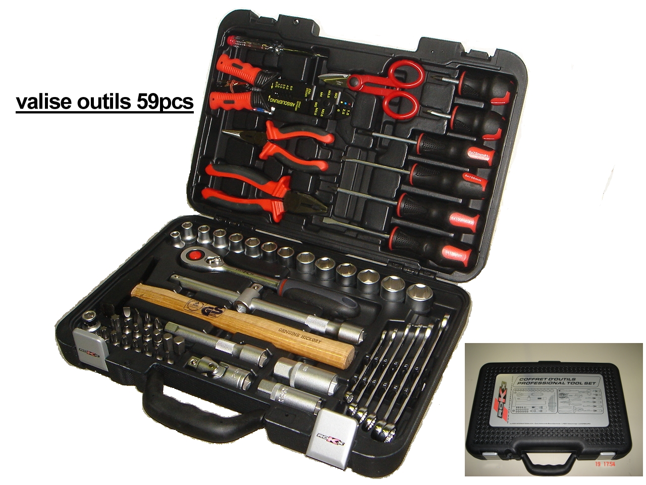 VALISE OUTILS 59pcs ROKX AC-15-0062 -VALISE OUTILS 59pcs ROKX
[Detail dans application] origine AZMOTORS 