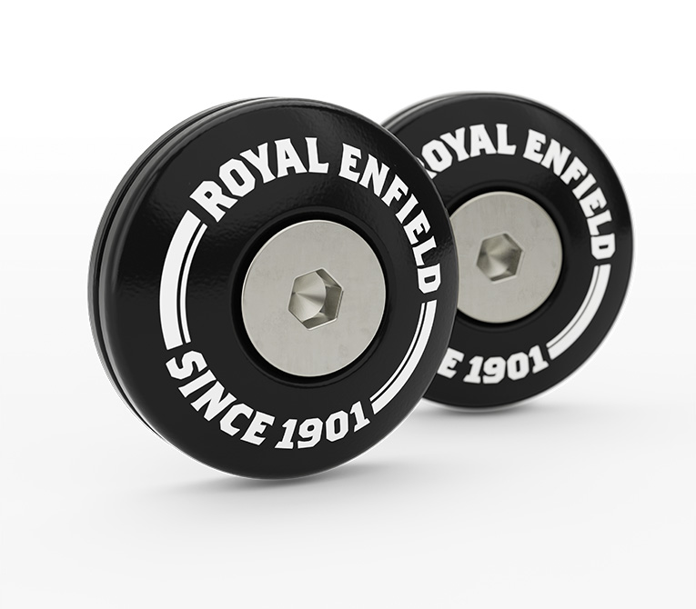 EMBG100P1BL -EMBOUTS DE GUIDON TWINS 650 - NOIR (Royal Enflied) EMBG100P1BL - EMBOUTS DE GUIDON NOIR Interceptor/Continental GT origine ROYAL ENFIELD -DISPO