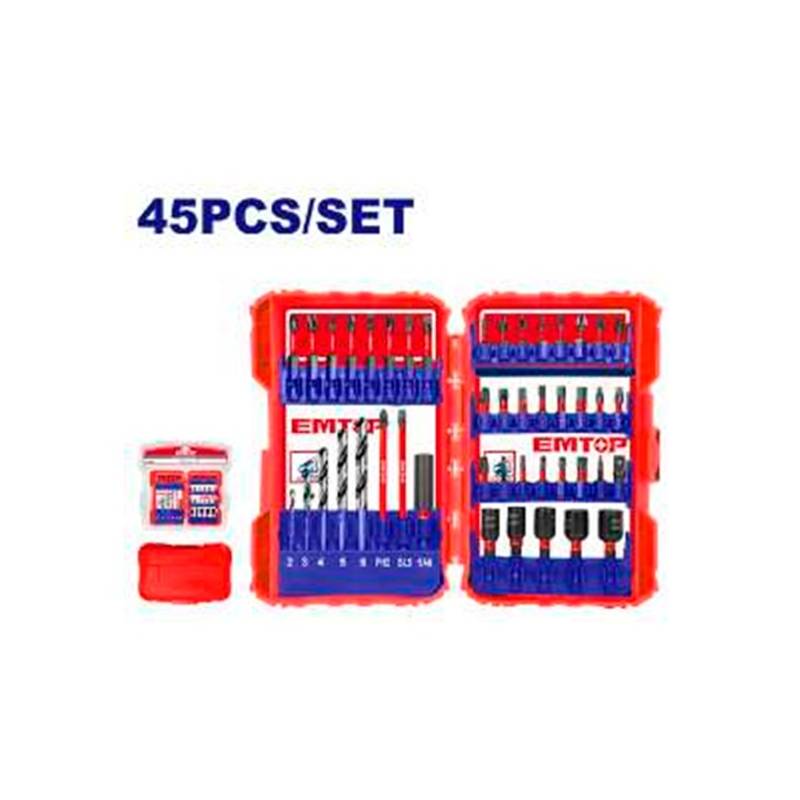 KIT 45 ACCESSOIRES TOURNEVIS A FRAPPER EMTOP KIT 45 ACCESSOIRES TOURNEVIS A FRAPPER EMTOP origine AZMOTORS -DISPO
