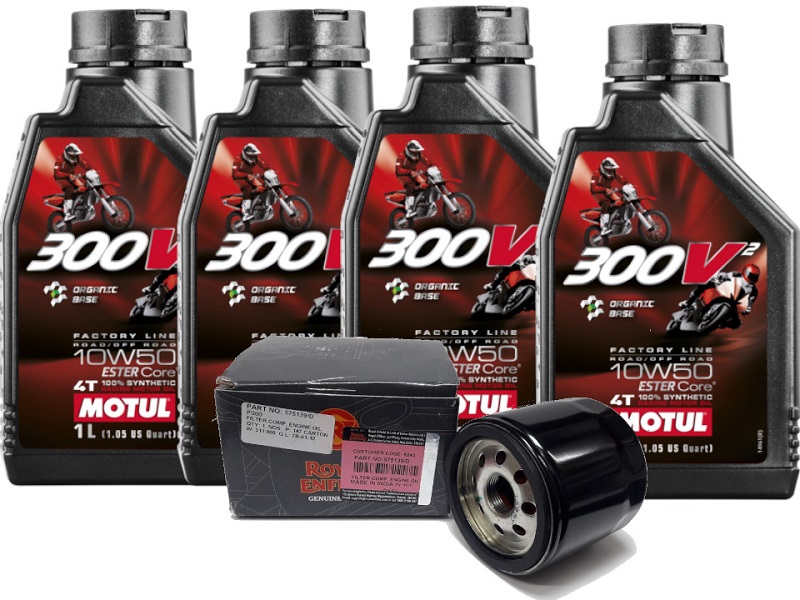 KIT ENTRETIEN 650 TWIN Euro4 300V 4T 10W-50-(4L)+FILTRE A HUILE(575139D) KIT ENTRETIEN TWIN 650 EURO4 MOTUL 300V 4T 10W-50-(4L)+FILTRE A HUILE(575139D) origine ROYAL ENFIELD 