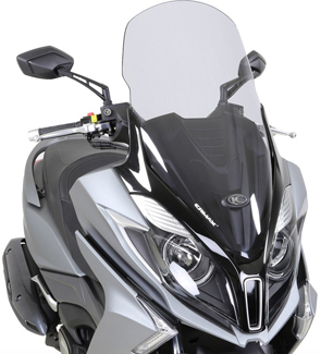 KA-01-0428-PARE BRISE HP + 15 CM (+ kit Fix ) ERMAX POUR DOWNTOWN 125/350 GRIS