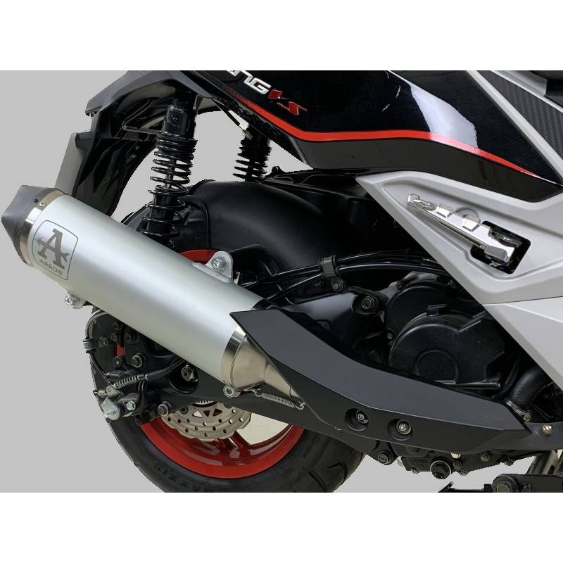 SILENCIEUX ARROW EURO 5 ALU EMBOUT CARBONE XCITING VS 400  KYMCO SILENCIEUX ARROW EURO 5 ALU EMBOUT CARBONE X-Citing S 400 origine KYMCO -DISPO