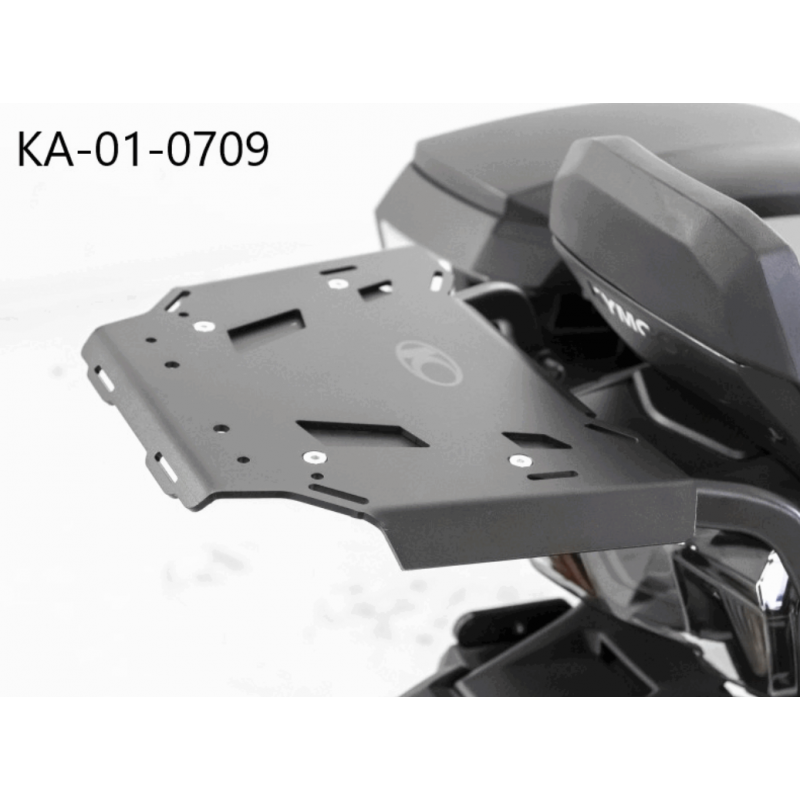 SUPPORT TOP CASE CV3 AVEC PLATINE UNIVERSELLE  KYMCO SUPPORT TOP CASE CV3 AVEC PLATINE UNIVERSELLE
KA-01-0708 + KA-01-0692 origine KYMCO -DISPO