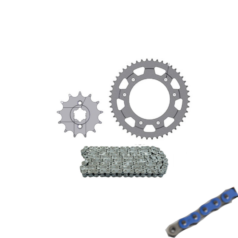 KIT CHAINE FB MONDIAL 125 HPS CBS (17/22) 13X62/RK428MXZ - CHAINE BLEU -  ULTRA RENFORCEE avec Attache Rapide. KIT CHAINE FB MONDIAL 125.HIPSTER CBS (2017/2022) 13X62/RK428MXZ - CHAINE BLEU - ULTRA RENFORCEE avec Attache Rapide origine FB MONDIAL 