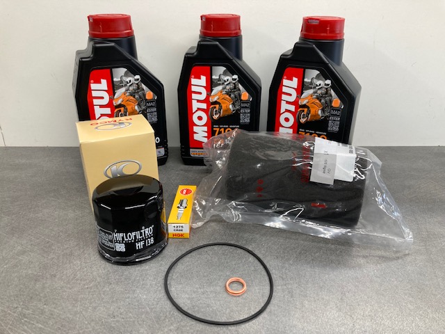 KIT ENTRETIEN MOTEUR MXU 400 ET HUILE MOTUL 7100 4T 10W-40 -(3L) HUILE 7100 MOTUL 10W40 X 3L AVEC FILTRE A HUILE,FILTRE A AIR,BOUGIE CR8E,JOINT DE CARTER DE VIDANGE,JOINT DE BOUCHON DE VIDANGE (14MM) - ORIGINE KYMCO origine KYMCO -DISPO