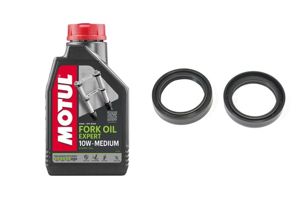 SET HUILE FOURCHE MOTUL FORK OIL 10W (1L) + 2 JOINT SPI DE FOURCHE (54x41x11) KYMCO PACK HUILE FOURCHE MOTUL FORK OIL 10W (1L) + 2 JOINT SPI DE FOURCHE (54x41x11) KYMCO origine KYMCO -DISPO