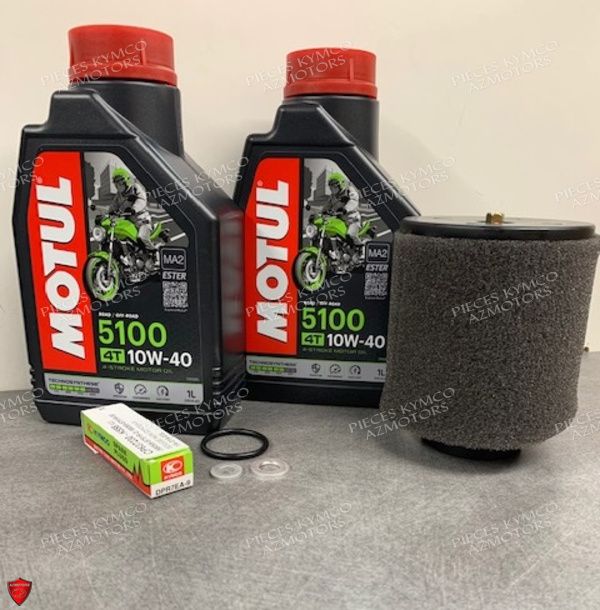 KIT ENTRETIEN MOTUL 5100 4T 10W-40 -(2L) KXR/MAXXER/MXU 250/300 ET SON KIT ENTRETIEN MOTEUR PACK ENTRETIEN MOTEUR KXR/MAXXER/MXU 250/300 ET HUILE MOTUL 5100 4T 10W-40 -(2L)
 origine KYMCO 