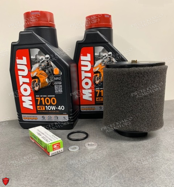 KIT ENTRETIEN MOTUL 7100 4T 10W-40 -(2L) KXR/MAXXER/MXU 250/300 ET SON KIT ENTRETIEN MOTEUR SET ENTRETIEN MOTEUR KXR/MAXXER/MXU 250/300 ET HUILE MOTUL 7100 4T 10W-40 -(2L)
 origine KYMCO 