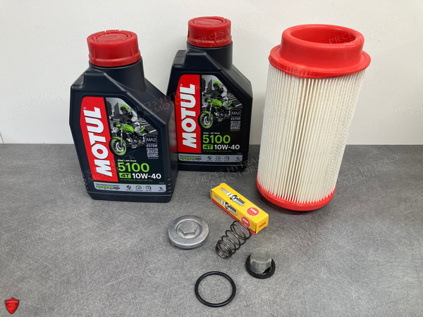 KIT ENTRETIEN MOTEUR MOTUL 5100 4T 10W-40 - (2L) HYTRACK HY310  origine hytrack -DISPO