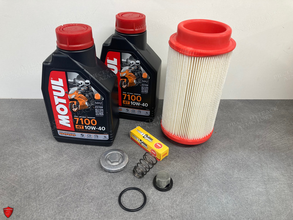 KIT ENTRETIEN MOTEUR MOTUL 7100 4T 10W-40 - (2L) HYTRACK HY310  origine hytrack -DISPO