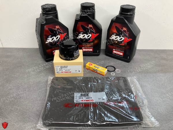 KIT HUILE MOTUL 300V 4T 10W-40 -(3L) MXU 700i/700i IRS/700i T3B ET SON KIT ENTRETIEN MOTEUR  origine kymco 