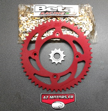 KIT CHAINE BETA 50 RR SM TRACK 2009-2011 ROUGE
[Configuration Origine Couronne Rouge] 03801640 RED - KIT CHAINE BETA 50 RR SM TRACK 2009-2011 ROUGE [Configuration Origine Couronne Rouge] origine AZMOTORS 
