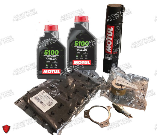 PACK REVISION FILTRES/BOUGIES VOGE 300 AC/ACX/R/DS + HUILE MOTUL 5100 10W40 (2L) KIT RÉVISION FILTRES COMPLET VOGE 300 R/DS/AC/ACX + HUILE MOTUL 5100 10W40 (2L) origine VOGE -DISPO
