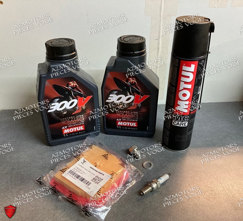 KIT REVISION COMPLET VOGE 125 R MOTUL 300V 10W40 2L KIT RÉVISION FILTRE COMPLET VOGE 125 R + HUILE MOTUL 300V 10W40 origine VOGE -DISPO