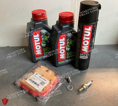 KIT REVISION COMPLET VOGE 125 R MOTUL 5100 10W40 2L KIT RÉVISION FILTRE COMPLET VOGE 125 R + HUILE MOTUL 5100 10W40 origine VOGE -DISPO